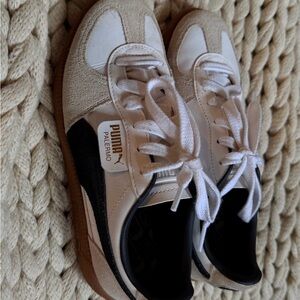 Puma Classic White and Beige Sneakers